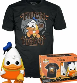 Pop! & Tee Sets>Disney - Donald Duck as Candy Corn Halloween Glow-in-the-Dark Pop! Vinyl Figure & T-Shirt Box Set