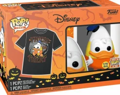 Pop! & Tee Sets>Disney - Donald Duck as Candy Corn Halloween Glow-in-the-Dark Pop! Vinyl Figure & T-Shirt Box Set
