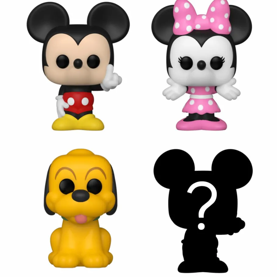 Pop! Bundles>Disney - Mickey Mouse, Minnie Mouse, Pluto & Mystery Bitty Pop! Vinyl Figure 4-Pack