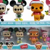 Standard Pop!>Disney : Holiday - Mickey, Minnie, Piglet, Winnie the Pooh Flocked Pop! Vinyl Figure 4-Pack