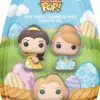 Pop! Keychains>Disney Princess - Belle, Cinderella & Rapunzel (Easter) Pocket Pop! Vinyl Figure 3-Pack
