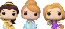 Pop! Keychains>Disney Princess - Belle, Cinderella & Rapunzel (Easter) Pocket Pop! Vinyl Figure 3-Pack