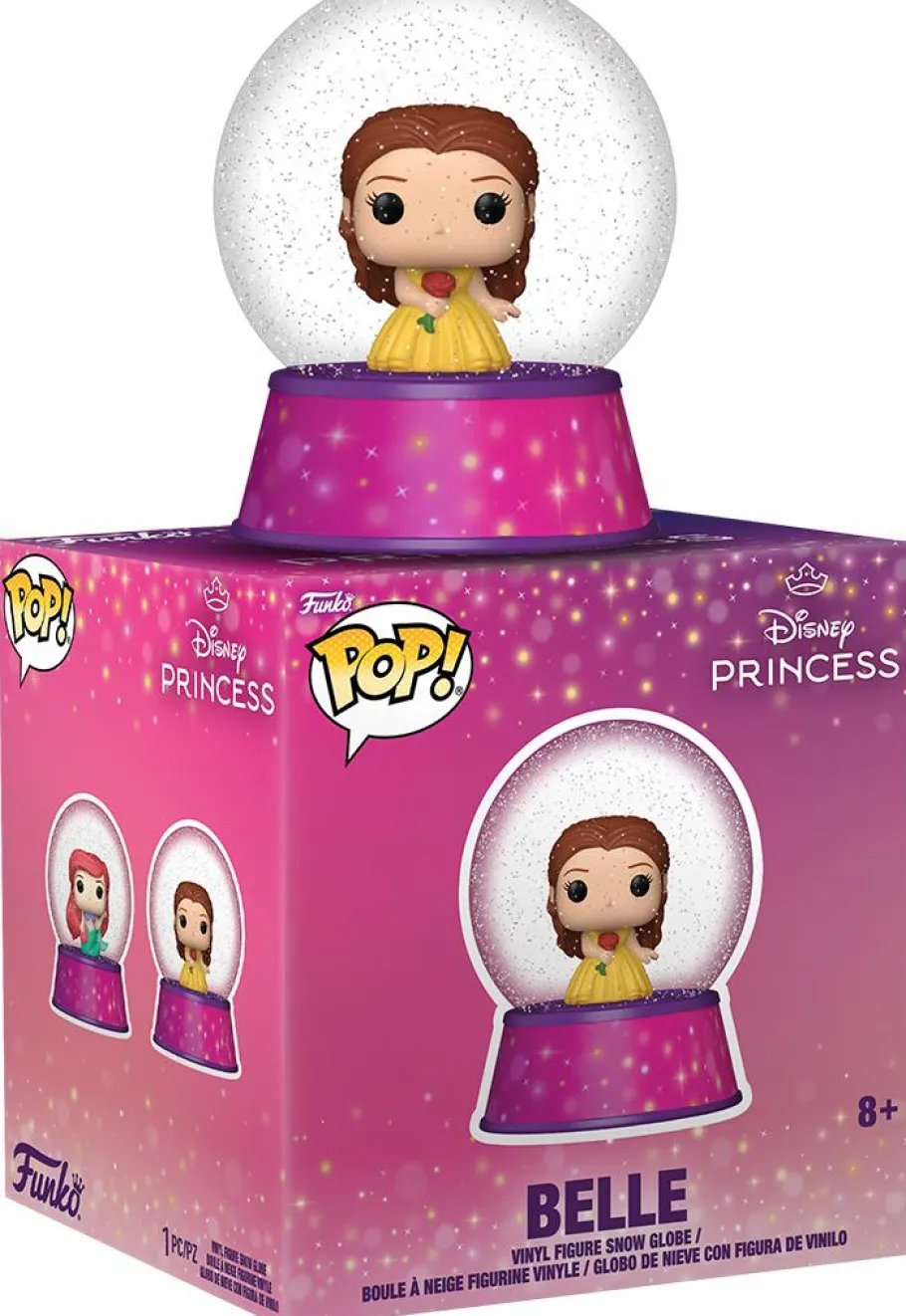 Blind Box>Disney Princess - Bitty Pop! Mini Snow Globes Vinyl Figure (Display of 12)
