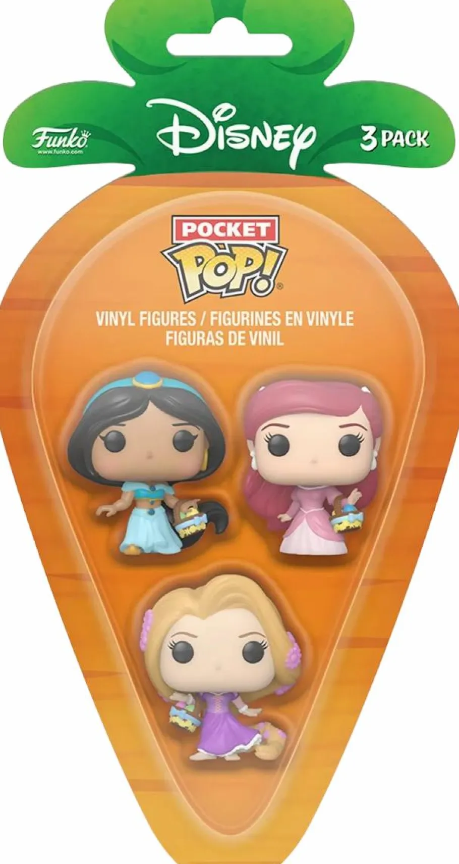 Pop! Keychains>Disney Princess - Jasmine, Rapunzel & Ariel Pocket Pop! 3-Pack