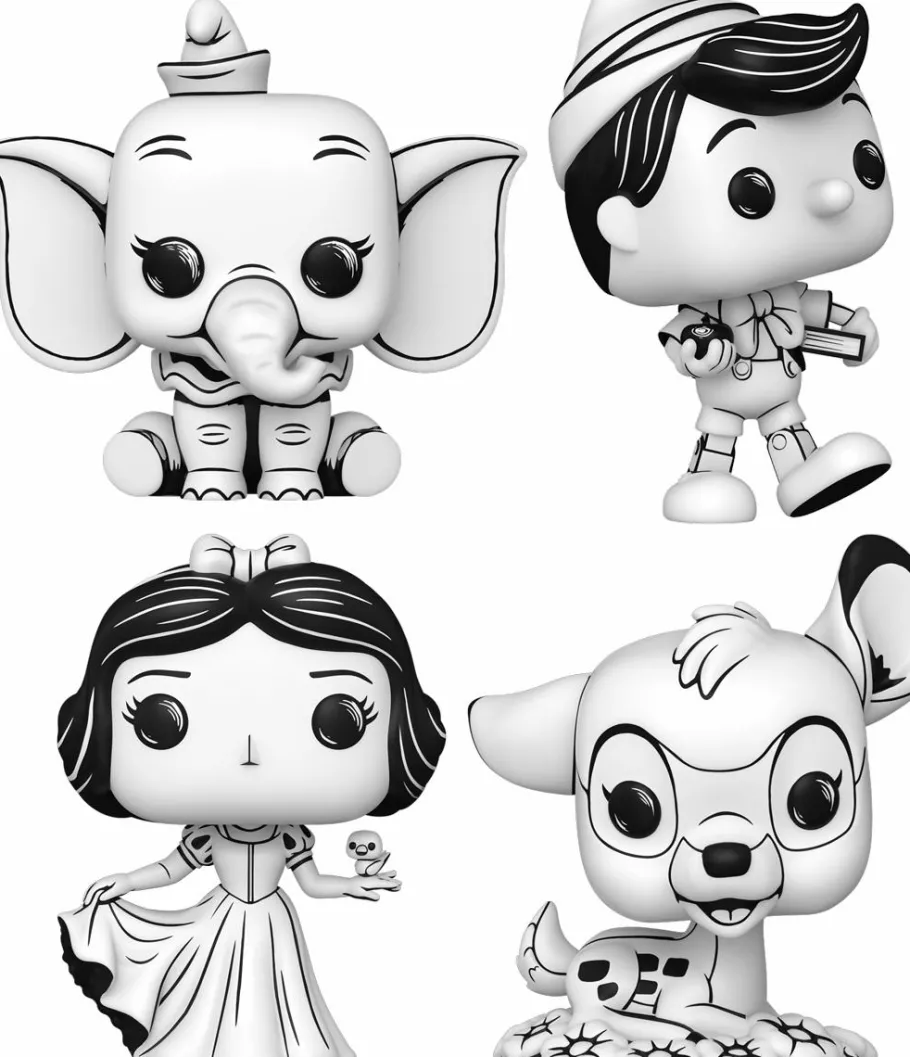 Pop! Bundles>Disney : Sketched - Nostalgic Pop! Vinyl Bundle (Set of 4)