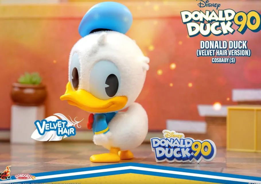 Cosbaby>Donald Duck - (Velvet Hair Version) 90th Anniversary Cosbaby (S) Hot Toys Figure