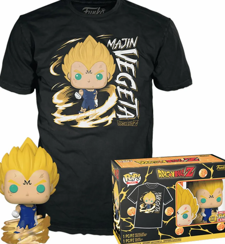 Pop! & Tee Sets>Dragon Ball Z - Majin Vegeta Glow-in-the-Dark Pop! Vinyl Figure & T-Shirt Box Set