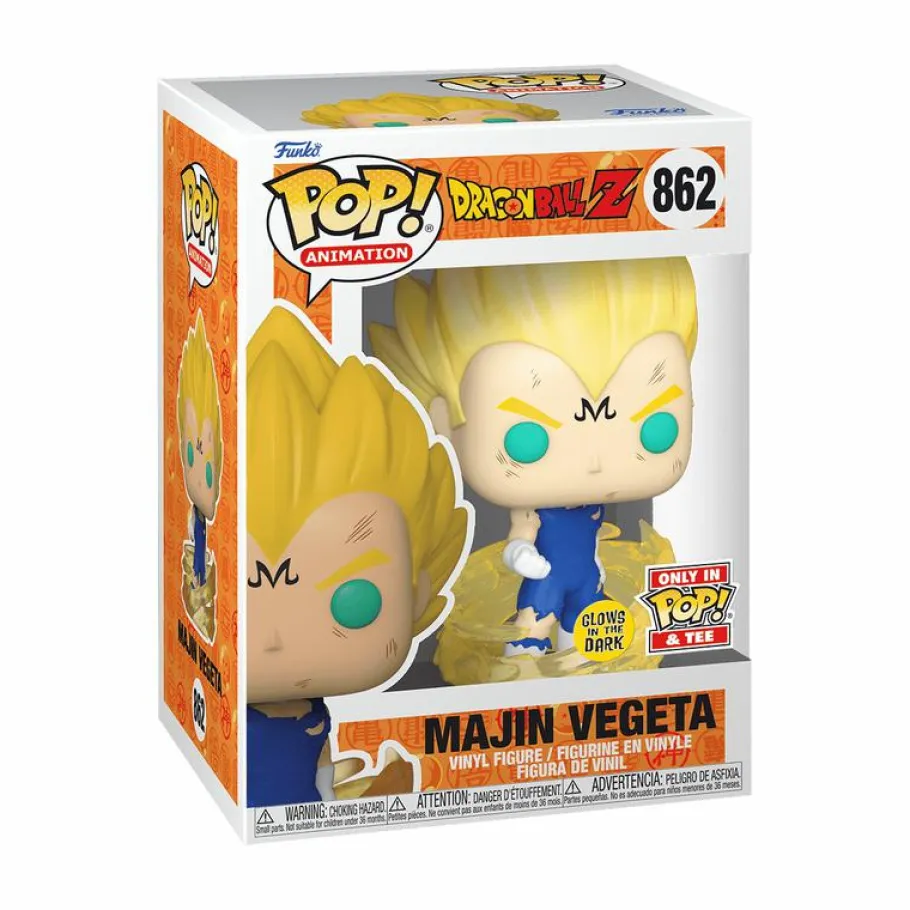 Pop! & Tee Sets>Dragon Ball Z - Majin Vegeta Glow-in-the-Dark Pop! Vinyl Figure & T-Shirt Box Set
