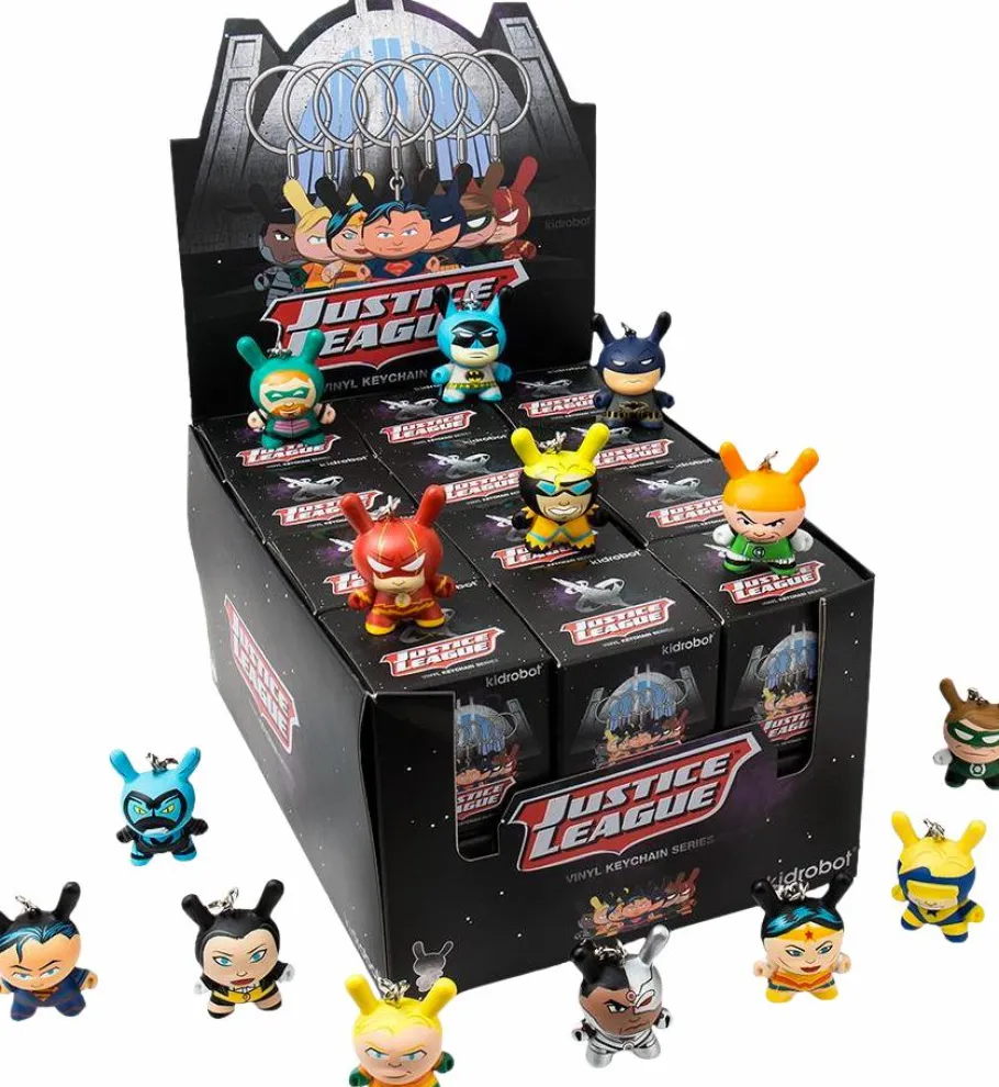 Designer Vinyl>Justice League Dunny - DC Dunny Blind Box Vinyl Keychain Display (24 Units)