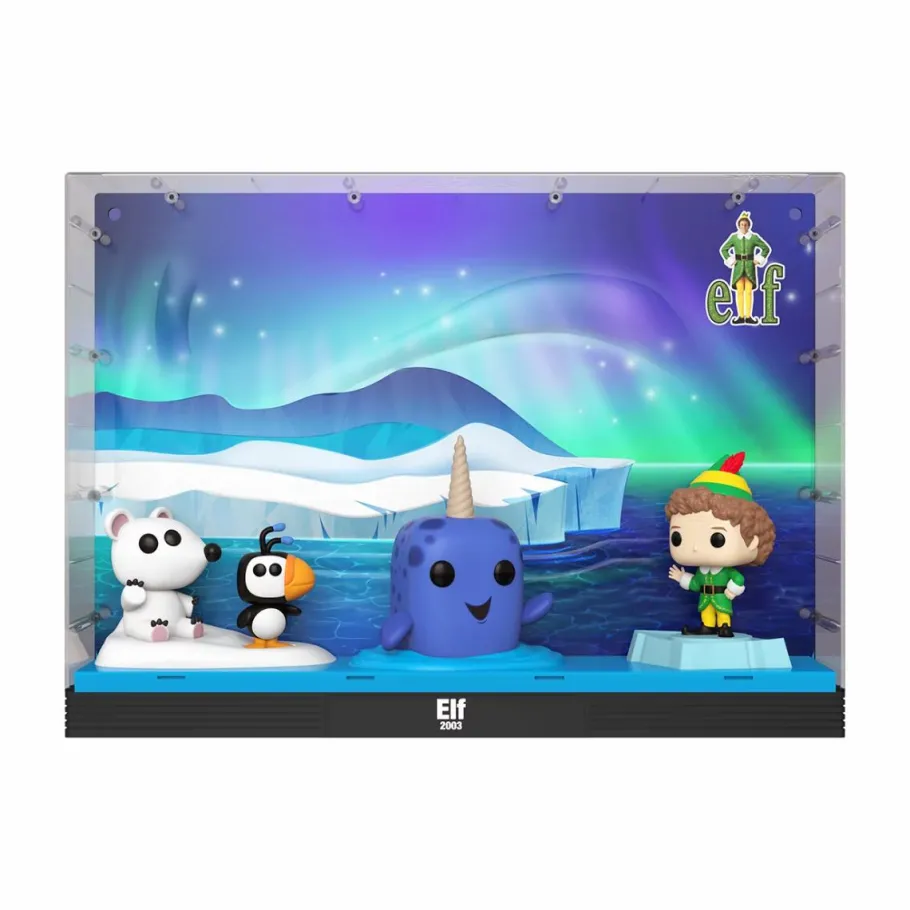 Pop! Deluxe>Elf (2003) - Arctic Puffin, Polar Bear Cub, Mr. Narwhal & Buddy Deluxe Pop! Moment Vinyl Figure 4-Pack