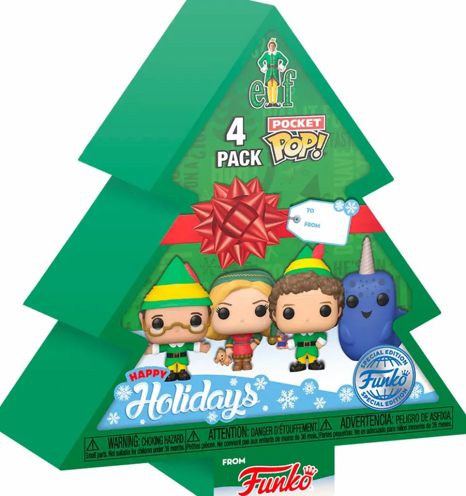 Pop! Bundles>Elf - Christmas Tree Holiday Box Pocket Pop! Vinyl 4-Pack