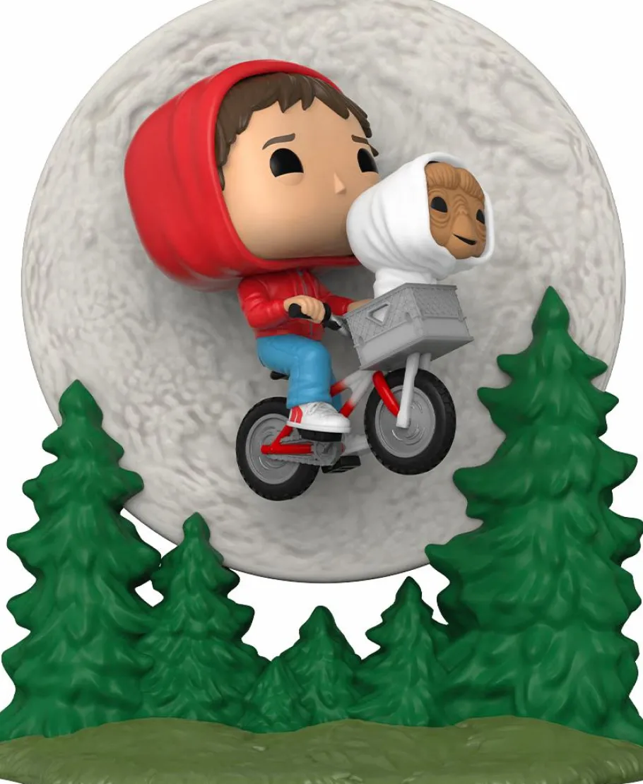 Pop! Deluxe>E.T. The Extra-Terrestrial - Elliott & Flying Over Moon Glow in the Dark Movie Moments Pop! Vinyl Figure 2-Pack