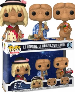 Standard Pop!>E.T. The Extra-Terrestrial - E.T with Flowers, Flannel Robe & Disguise Pop! Vinyl Figure 3-Pack