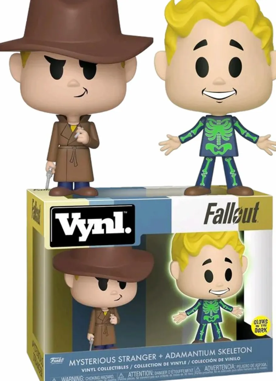 Designer Vinyl>Fallout - Mysterious Stranger & Adamantium Skeleton Vynl. Vinyl Figure 2-Pack