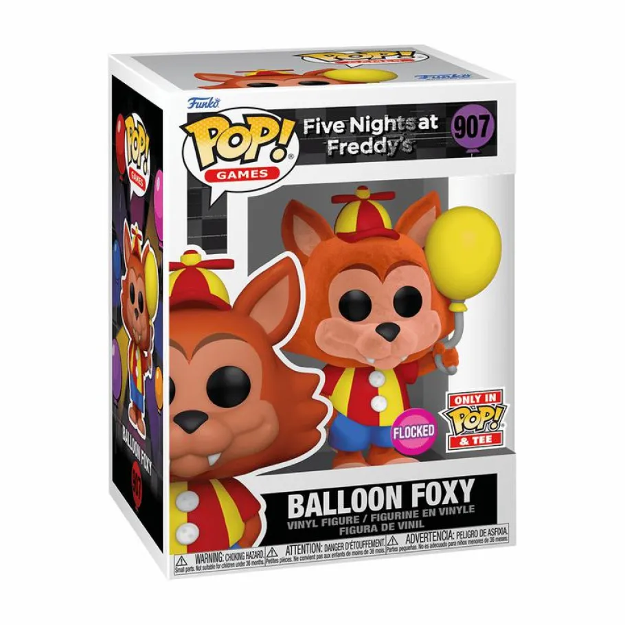 Pop! & Tee Sets>Five Nights at Freddy's Five Night’s at Freddy’s - Balloon Foxy Flocked Pop! Vinyl Figure & T-Shirt Box Set