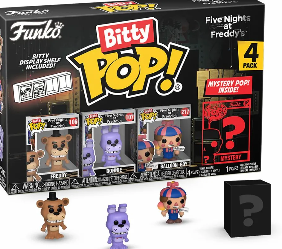 Blind Box>Five Nights at Freddy's - Freddy, Bonnie, Balloon Boy & Mystery Bitty Pop! Vinyl Figure 4-Pack