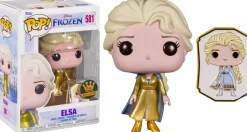 Standard Pop!>Frozen - Elsa Gold Ultimate Princess Pop! Vinyl Figure with Enamel Pin (Funko / Popcultcha Exclusive)