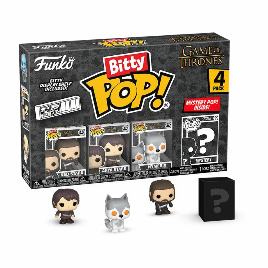 Pop! Bundles>Game of Thrones - Ned Stark, Arya Stark, Nymeria & Mystery Bitty Pop! Vinyl Figure 4-Pack