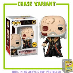 Pop! Chases, Vault, Limited Editions, Ppp Items>House of the Dragon Game of Thrones: - Masked Viserys Targaryen Pop! Vinyl Figure in Acrylic Pop! Protector (Chase Variant)
