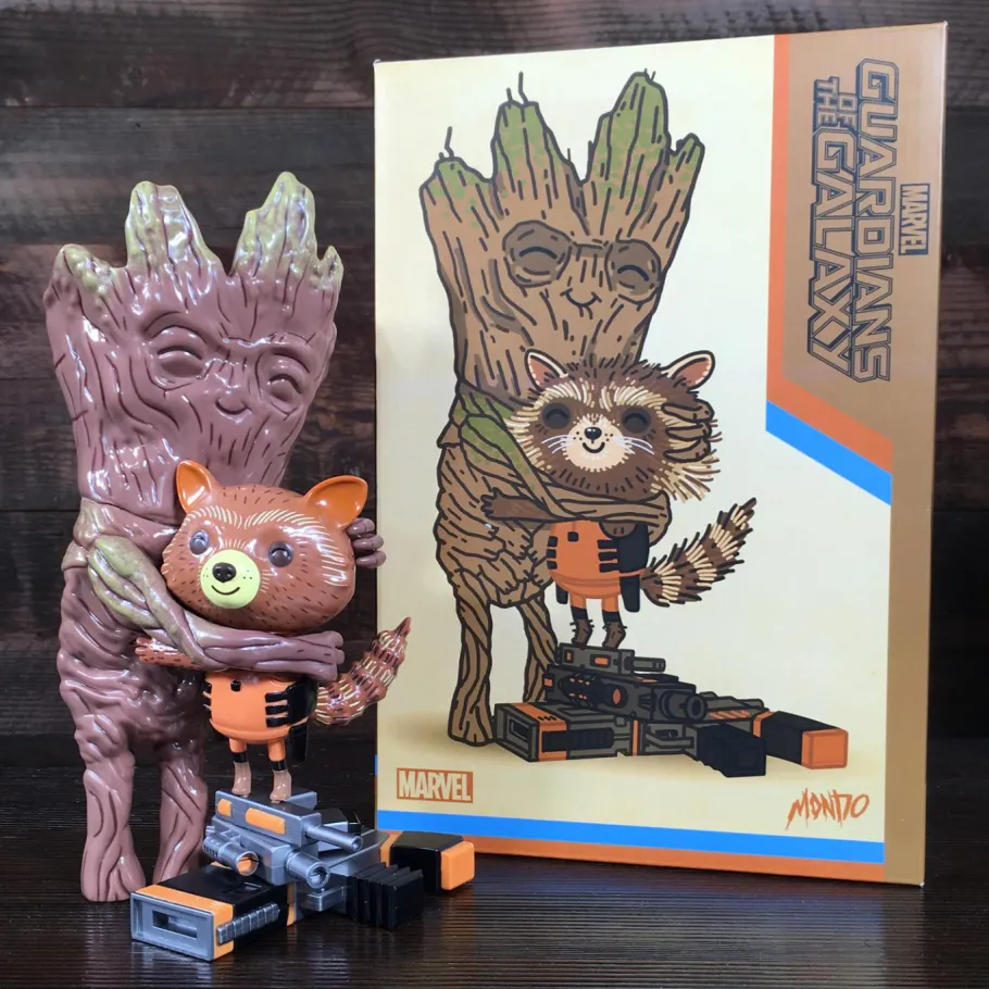 Designer Vinyl>Guardians of the Galaxy - Rocket & Groot Treehugger 9” Vinyl Figure by Mike Mitchell