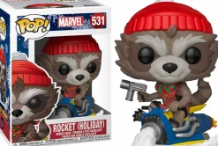 Standard Pop!>Guardians of the Galaxy - Rocket Raccoon on Snowmobile Christmas Holiday Pop! Vinyl Figure