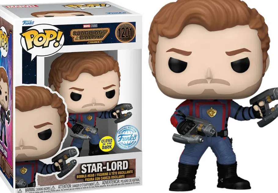Standard Pop!>Guardians of the Galaxy : Vol. 3 - Star Lord Glow-in-the-Dark Pop! Vinyl Figure