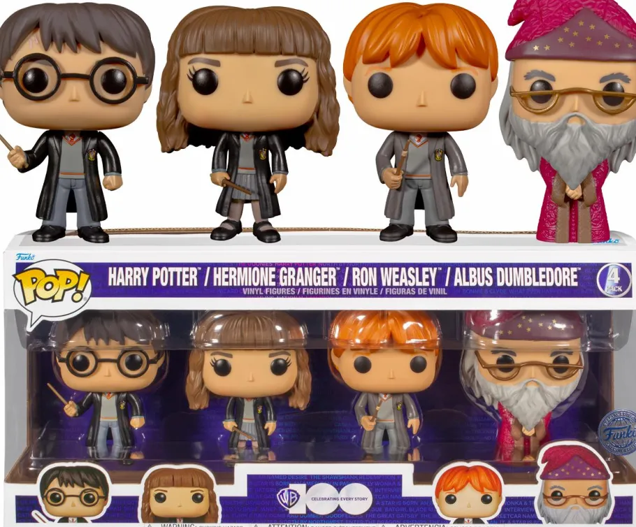 Standard Pop!>Harry Potter - Harry, Ron, Hermione & Dumbledore Pop! Vinyl Figure 4-Pack
