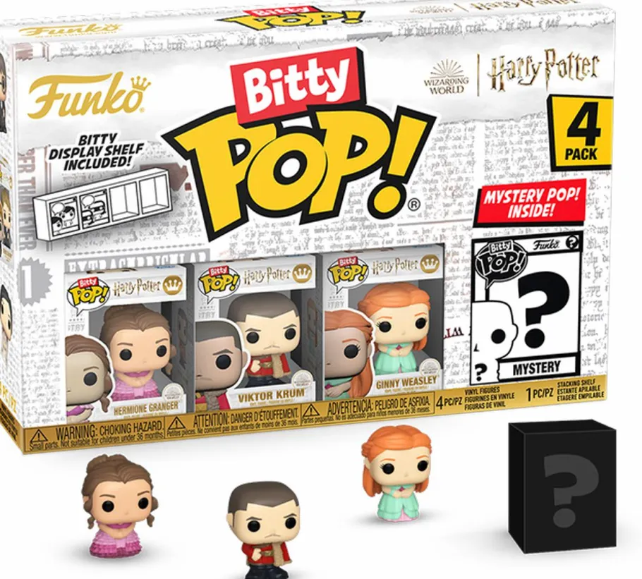 Blind Box>Harry Potter and the Goblet of Fire - Hermione, Viktor Krum, Ginny & Mystery Bitty Pop! Vinyl Figure 4-Pack