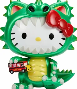 Designer Vinyl>Hello Kitty - Kaiju Cosplay Metallic Green Edition 8" Vinyl Figure