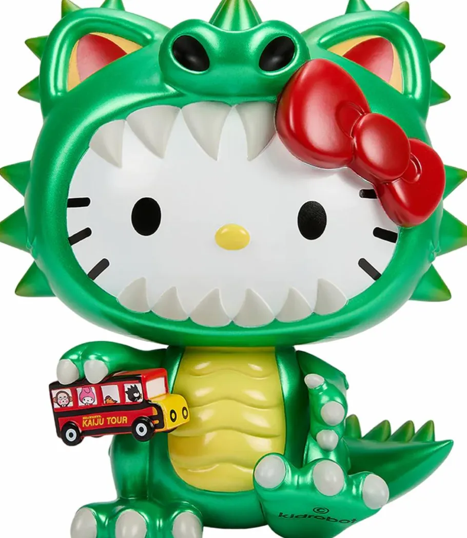 Designer Vinyl>Hello Kitty - Kaiju Cosplay Metallic Green Edition 8" Vinyl Figure
