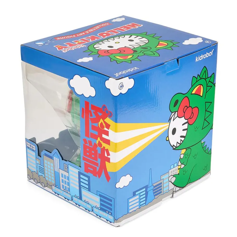 Designer Vinyl>Hello Kitty - Kaiju Cosplay Metallic Green Edition 8" Vinyl Figure