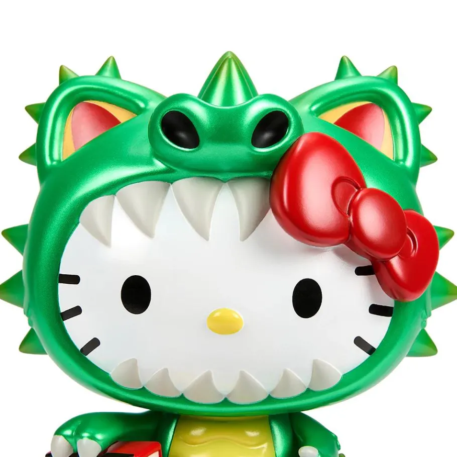 Designer Vinyl>Hello Kitty - Kaiju Cosplay Metallic Green Edition 8" Vinyl Figure