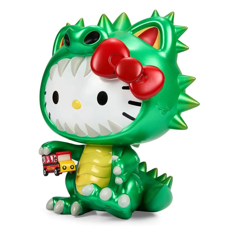 Designer Vinyl>Hello Kitty - Kaiju Cosplay Metallic Green Edition 8" Vinyl Figure