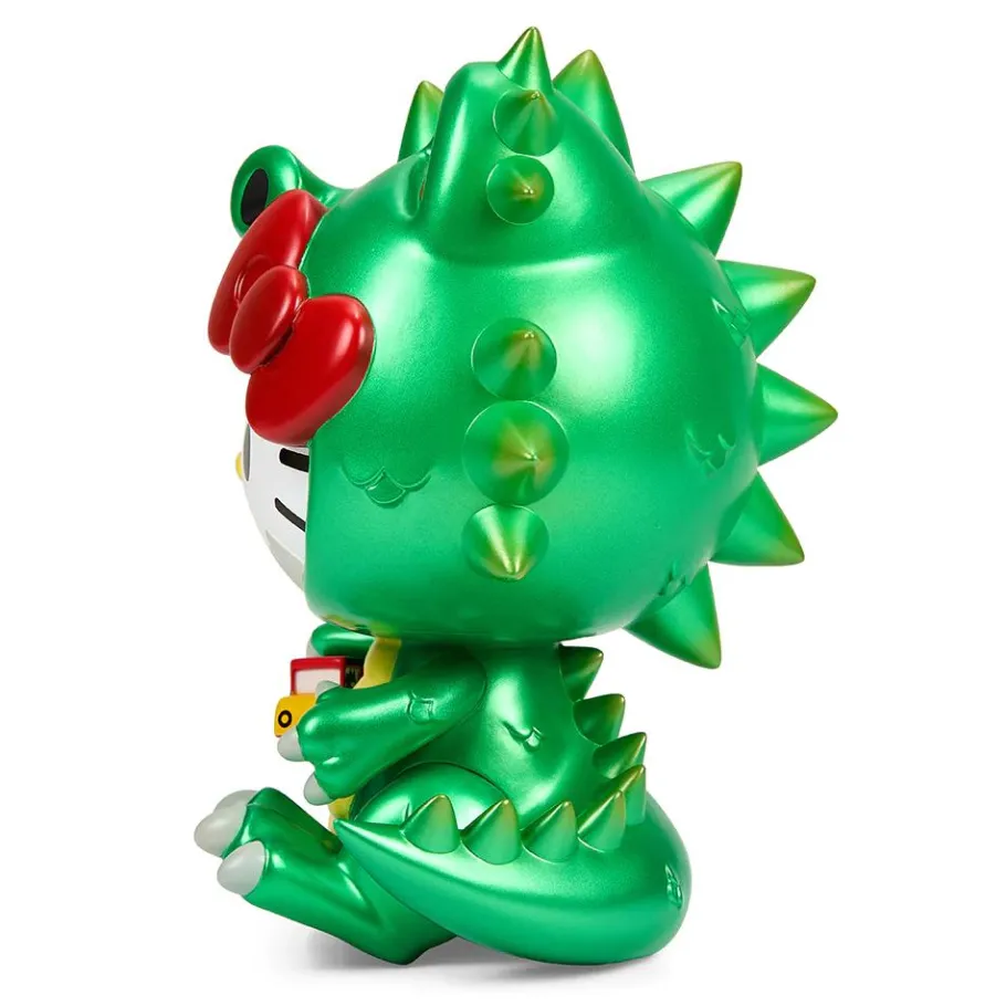 Designer Vinyl>Hello Kitty - Kaiju Cosplay Metallic Green Edition 8" Vinyl Figure