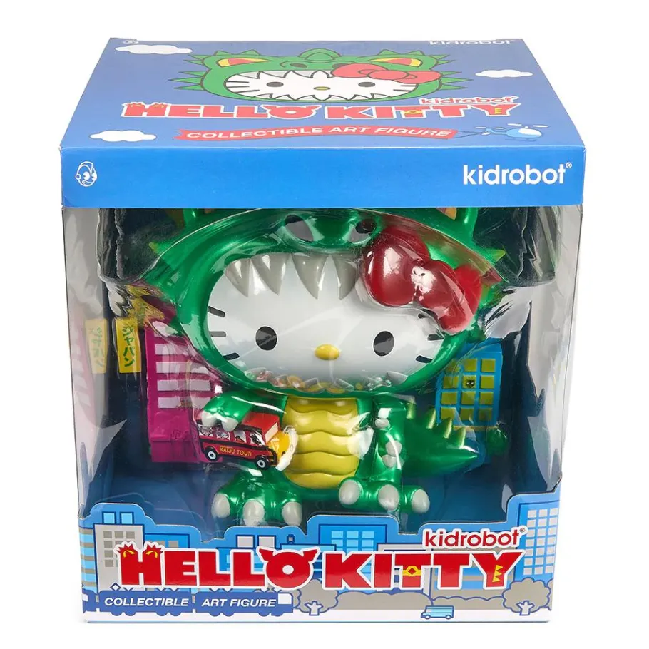 Designer Vinyl>Hello Kitty - Kaiju Cosplay Metallic Green Edition 8" Vinyl Figure