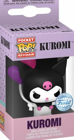 Pop! Keychains>Sanrio Hello Kitty - Kuromi with Balloons Pocket Pop! Keychain