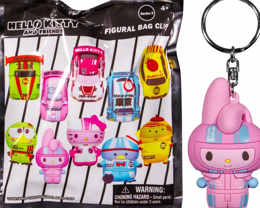 Designer Vinyl>Hello Kitty and Friends - 3D Figural Foam Bag Clips Series 3 Blind Bag (Single Unit)