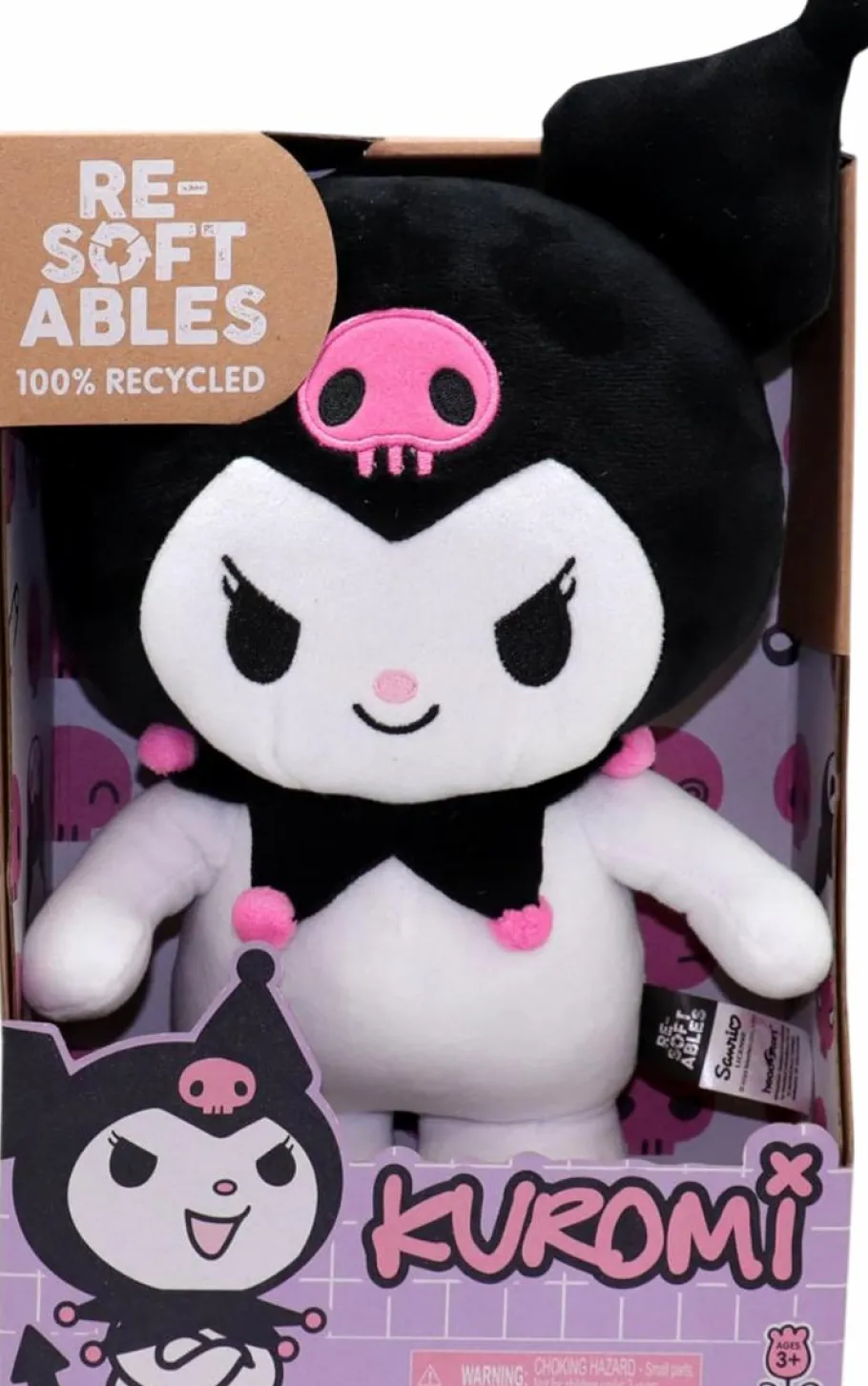 Designer Plush>Hello Kitty and Friends - Kuromi Resoftables 10" Plush