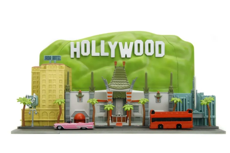 Die-Cast Figures>Jada Toys Hollywood 100 - Hollywood Sign 100th Anniversary featuring the Walk of Fame Nano Scene 1.65" Scale Die-Cast Diorama