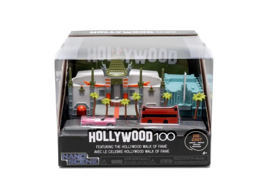Die-Cast Figures>Jada Toys Hollywood 100 - Hollywood Sign 100th Anniversary featuring the Walk of Fame Nano Scene 1.65" Scale Die-Cast Diorama