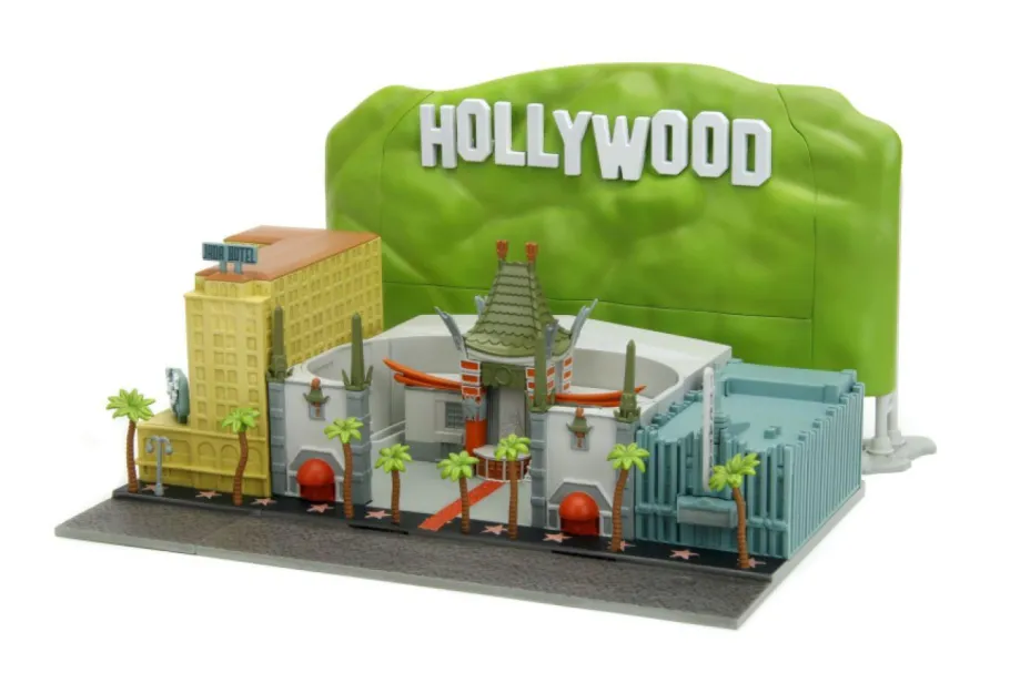 Die-Cast Figures>Jada Toys Hollywood 100 - Hollywood Sign 100th Anniversary featuring the Walk of Fame Nano Scene 1.65" Scale Die-Cast Diorama