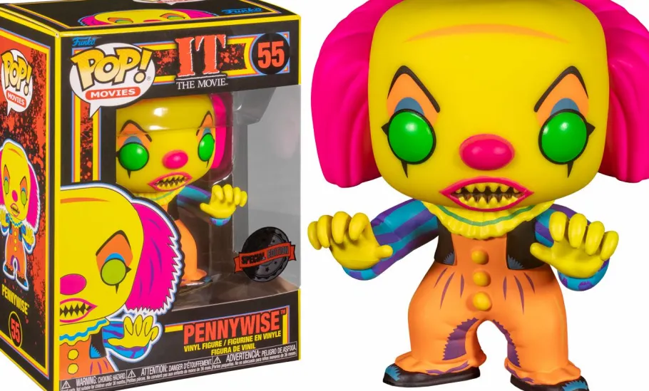Pop! Bundles>Horror Classics - Chucky, Elvira, Pennywise & Michael Myers Blacklight Pop! Vinyl Bundle (Set of 4)