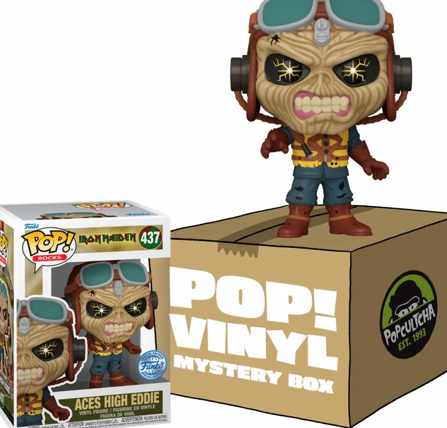 Collector & Mystery Boxes>Iron Maiden - Aces High Eddie Mystery Box (Includes Eddie & 3 Exclusive Pop! Vinyl Figures)