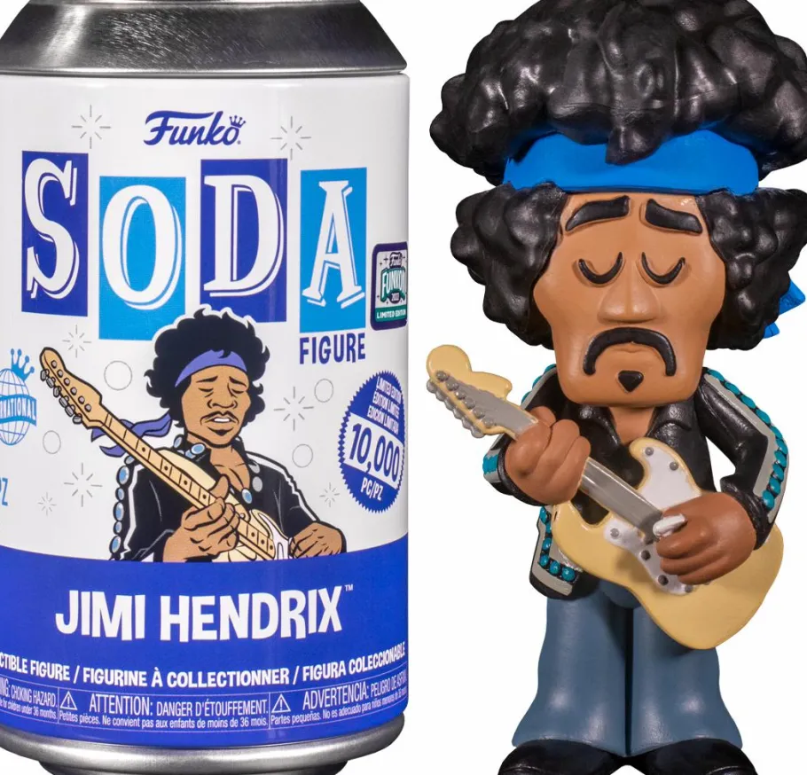 Designer Vinyl>Jimi Hendrix - SODA Vinyl Figure in Collector Can (2022 Funkon Convention Exclusive) (Popcultcha Exclusive)