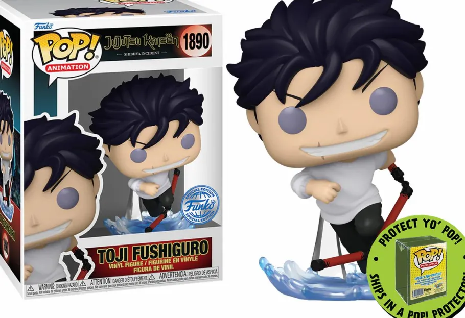 Pop! Chases, Vault, Limited Editions, Ppp Items>Jujutsu Kaisen - Toji Fushiguro (Possessed) Pop! Vinyl Figure in Acrylic Pop! Protector (Popcultcha Exclusive)