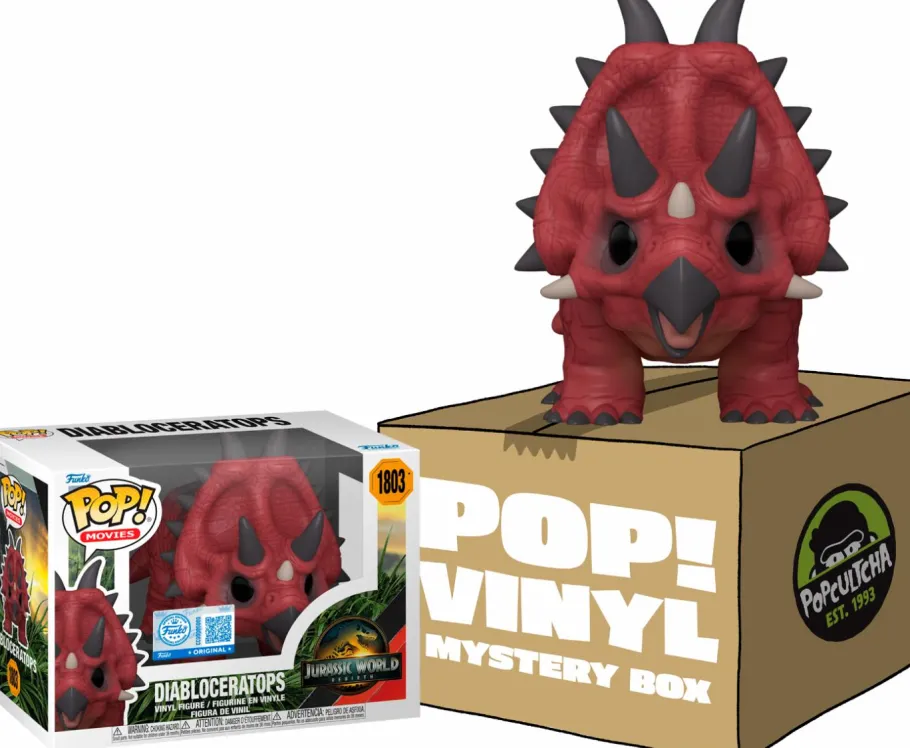 Collector & Mystery Boxes>Jurassic World : Rebirth (2025) - Diabloceratops Mystery Box (Includes Diabloceratops & 3 Exclusive Pop! Vinyl Figures)