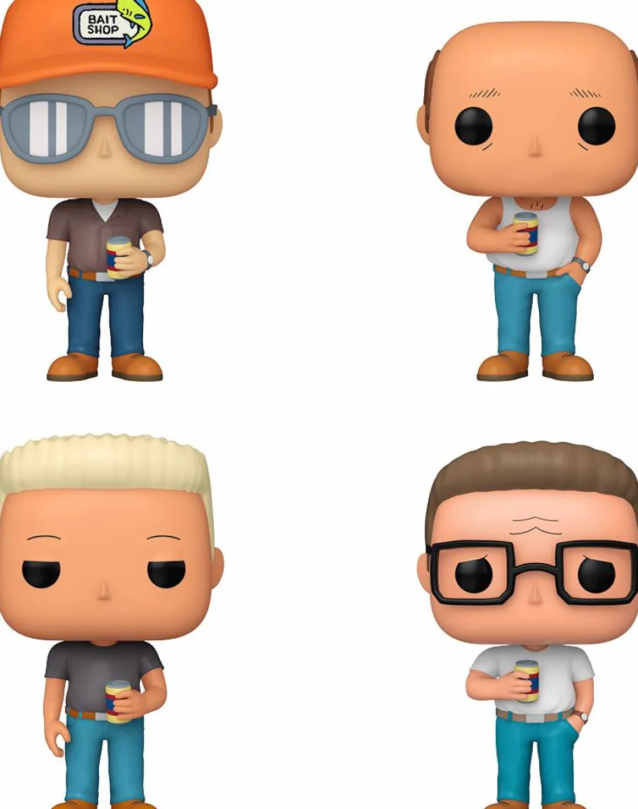 Pop! Bundles>King of the Hill - Dale Gribble, Hank Hill, Bill Dauterive & Boomhauer Pop! Vinyl Figure 4-Pack