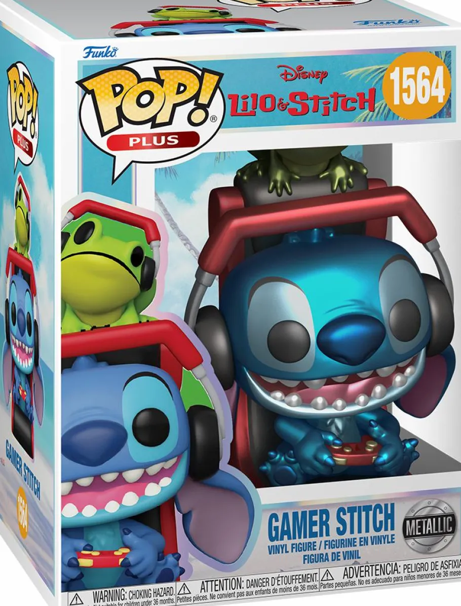 Standard Pop!>Lilo & Stitch - Gamer Stitch Metallic Pop! Vinyl Figure
