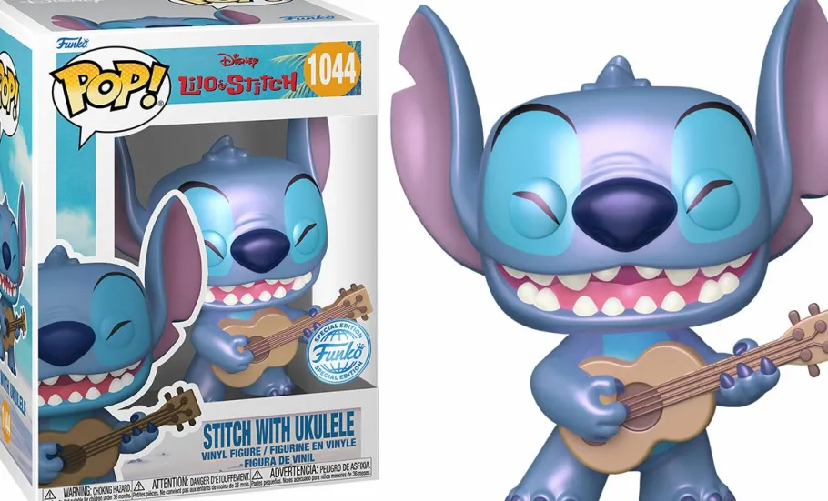 Standard Pop!>Lilo & Stitch - Stitch with Ukulele (Pearlescent) Pop! Vinyl Figure