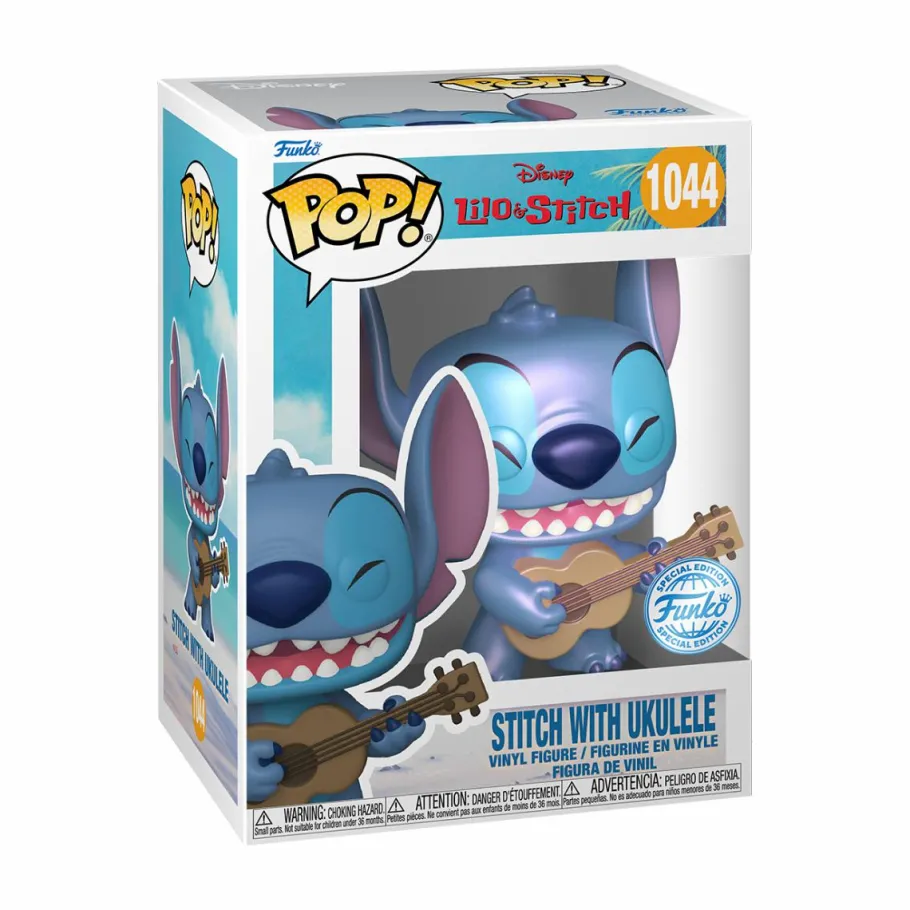Standard Pop!>Lilo & Stitch - Stitch with Ukulele (Pearlescent) Pop! Vinyl Figure
